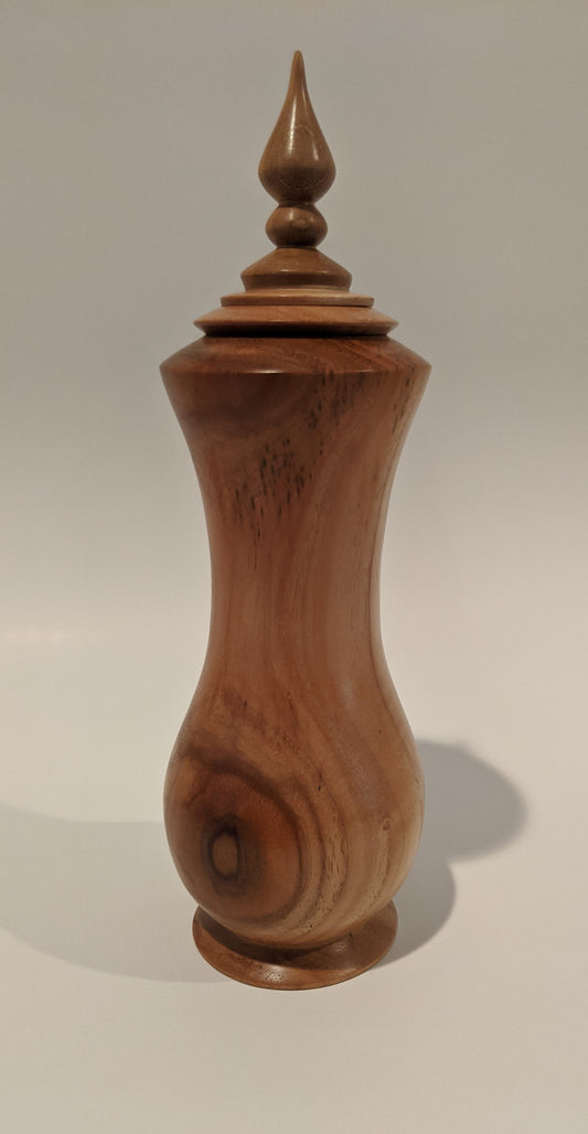 Hand Turned Pecan Pet Urn