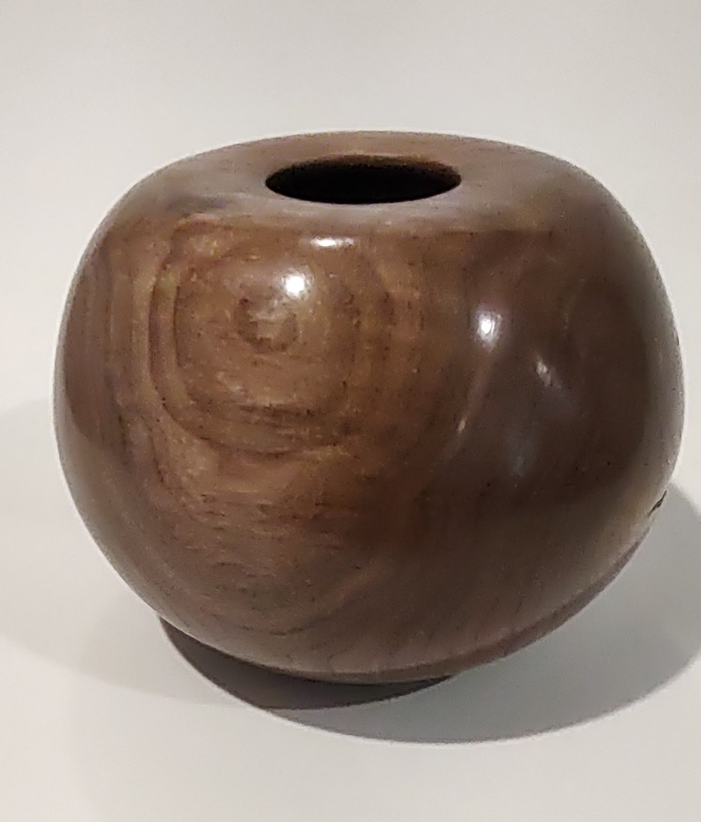 Hand Turned Walnut Globe Vase