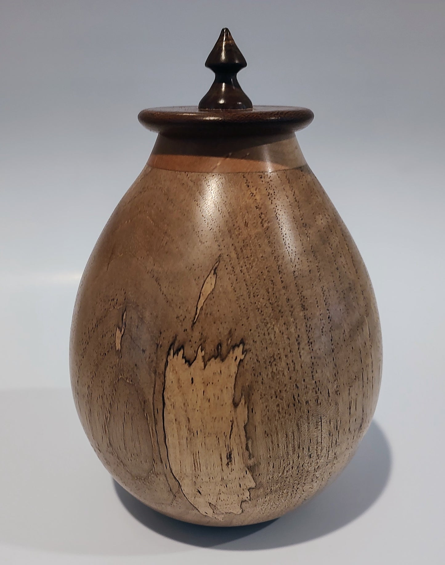 Turned Spalted Pecan Pet Urn