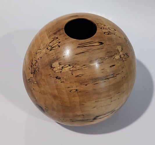 Hand Turned Spalted Pecan Globe Vase